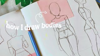 HOW TO DRAW BODIES Different Body Types Drawing Tutorial [upl. by Maggee491]