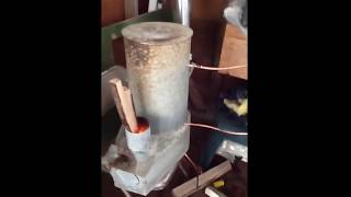 Rocket Stove water heater test 1 [upl. by Endaira916]