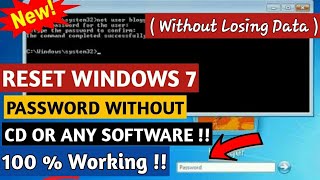 How to reset windows 7 password without CD and Losing Data [upl. by Dominy]