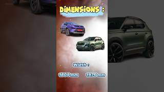 Tata Nexon Vs Skoda Kylaq Dimensions 😯 shorts tatanexon skodakylaq [upl. by Garson298]