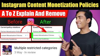 Instagram Content Monetization Policies Kaise Hataye  Instagram Multiple Restricted Categories [upl. by Marek]