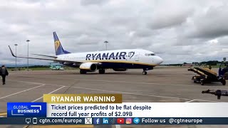 Ryanair marks record profits [upl. by Ilaire723]