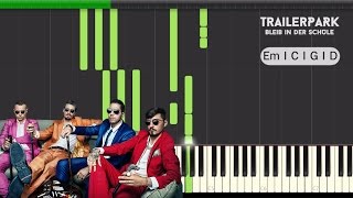 Trailerpark  Bleib In der Schule  Hook Piano Tutorial [upl. by Ange717]