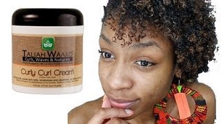 Taliah Waajid Curly Curl Cream Review Softest Wash n Go [upl. by Nawtna]