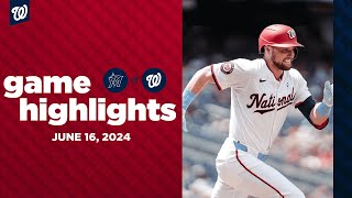 Marlins vs Nationals Game Highlights 61624  MLB Highlights [upl. by Johansen612]