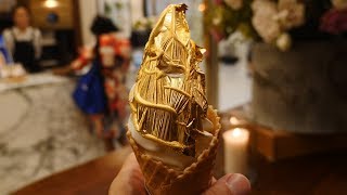 럭셔리 금박 아이스크림 Luxury Plantinum Gold Ice Cream  Hongkong Street Food [upl. by Otxis698]