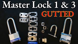 263 Master Locks 1 amp 3 Picked and Gutted [upl. by Hubert]