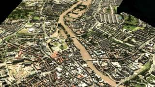 3D Visualisation of York Flooding 27th September 2012 [upl. by Free]