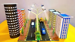 Street light working model for science project exhibition  Solar city project  Smart city model [upl. by Jesselyn]