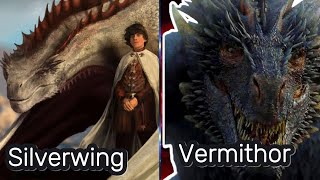 Vermithor and Silverwing of House of dragon Explained GOT Dragons Explained [upl. by Sadowski]