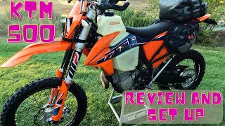 2022 KTM 500 Review and Light Adventure Set Up [upl. by Dnalyram163]