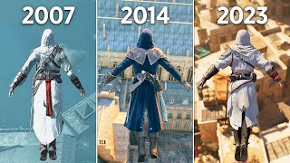 Jumping From the Highest Points in Assassins Creed Games [upl. by Baiss187]