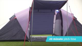 Halfords 4 Person Tunnel Tent  Dark Blue  Halfords UK [upl. by Acalia670]