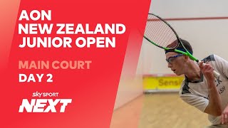 Day 2  MAIN COURT  AON New Zealand Junior Open 2021 [upl. by Candis610]