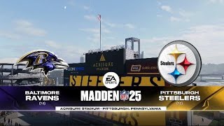 Steelers vs Ravens  NFL Week 11 Simulation  CPU vs CPU  Madden 25 [upl. by Giardap]