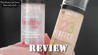 Bourjois Foundation Healthy Mix and 123 Perfect Everything you need to know [upl. by Ahsinor]