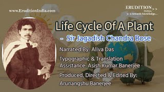 Life Cycle Of A Plant  Sir Jagadish Chandra Bose [upl. by Heaps]