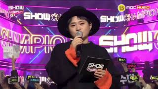 Kim Shin Young MC of the Show Champion mentioned BTStwt in the show [upl. by Naara]