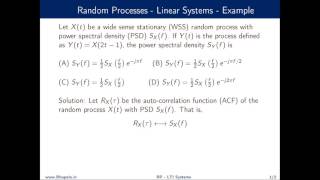 Random Process Through LTI System Example [upl. by Redman]