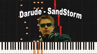 Darude Sandstorm Synthesia Piano Tutorial [upl. by Immanuel]