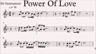 Power Of Love Eb Instrument Sheet Music [upl. by Thorman952]