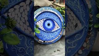 Evil eye wall hanging easycarft resinart drawing ytshorts [upl. by Archambault860]