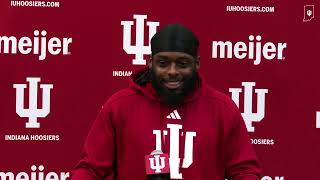 Indiana Football Fall Camp QampA Ty Son Lawton [upl. by Annaya967]