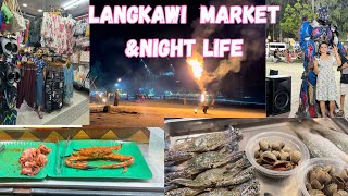 Langkawi night market ampnightlife full market tour langkawi Malaysia indianfood explore parul sen [upl. by Seana715]