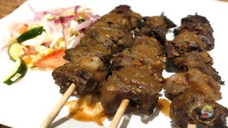 CALF LIVER MISHKAKI WITH SPICY TAMARIND SAUCE  SWAHILI BBQ [upl. by Murat]