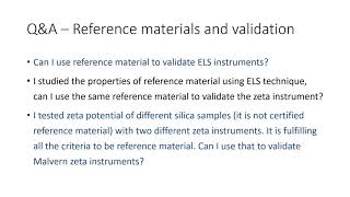 Zeta potential reference materials and validation [upl. by Annohsed679]