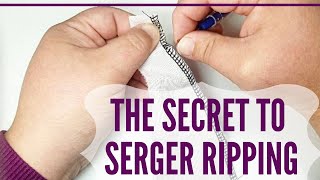 The Secret to Quick amp Easy SergingOverlocker Stitch Removal [upl. by Ahsenyl]