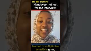 IMT and ST4 interviews Handover top tip [upl. by Hoy950]