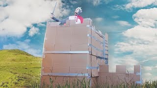 I Built a Cardboard Box Fort amp Spent the Night… During a Storm Sleep in a Box Fort Challenge [upl. by Glinys]