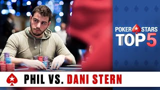 Phil Hellmuth vs Dani Stern  Top Moments ♠️ Poker Top 5 ♠️ PokerStars Global [upl. by Releyks]