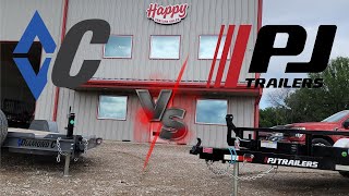 PJ Trailers VS Diamond C Trailers Car Hauler Comparison C5 VS GTF [upl. by Yelnik]