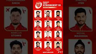 Punjab kings strongest playing 11 [upl. by Annoeik]