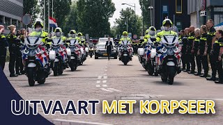 Uitvaart met korpseer voor collega Arno de Korte van de Eenheid Rotterdam Team verkeer  Politie [upl. by Rochella]