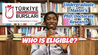 Criteria For Turkiye Burslari Scholarships 2024 [upl. by Janetta434]