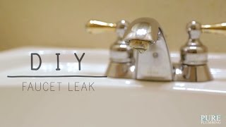 Fix a Leaky Faucet Double Handle DIY [upl. by Atinahc886]