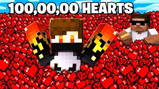 Dash Has 10000000 HEARTS In MINECRAFT [upl. by Htirehc]