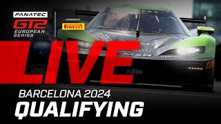 LIVE  Qualifying  Barcelona  2024 Fanatec GT2 Europe English [upl. by Carolynn]