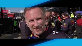 Christian Horners Post Race Interview on a tough race at the British Grand Prix [upl. by Adnylam157]