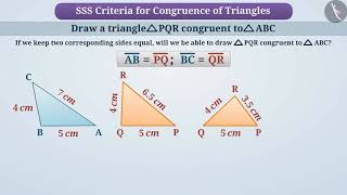 Side Side SIde Congruence Criterion of triangles SSS Criterion  Part13  English  Class 7 [upl. by Amerak800]