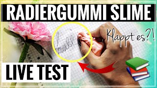 RADIERGUMMI SLIME  Funktioniert dieser Schleim wirklich  Live Test  Back to School [upl. by Naashar669]