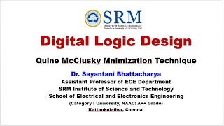 Digital Logic Design Quine Mccluskey Technique [upl. by Aidin]