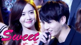 BTS x SNSD Sweet Moment  Dancing  Reaction each Other  KNET [upl. by Iong]