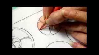 Color pencil tutorial zentangle inspired art color blending Part One [upl. by Odnomor]