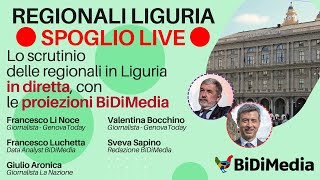 ● Spoglio LIVE ● Regionali in Liguria con le PROIEZIONI BiDiMedia [upl. by Barayon70]