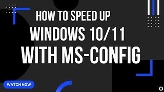 Boost Your PC Performance  StepbyStep Guide to Using MSCONFIG for Windows 1011 in 2022 [upl. by Alexander]