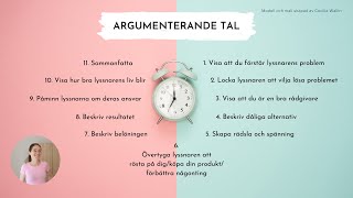 Argumenterande tal amp argumenterande text  Mall och exempel [upl. by Jodie691]